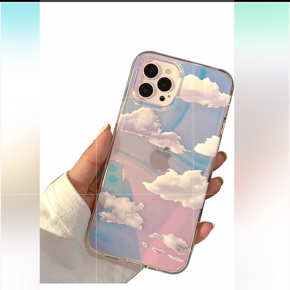 Holographic clouds case for iPhone 13 pro max